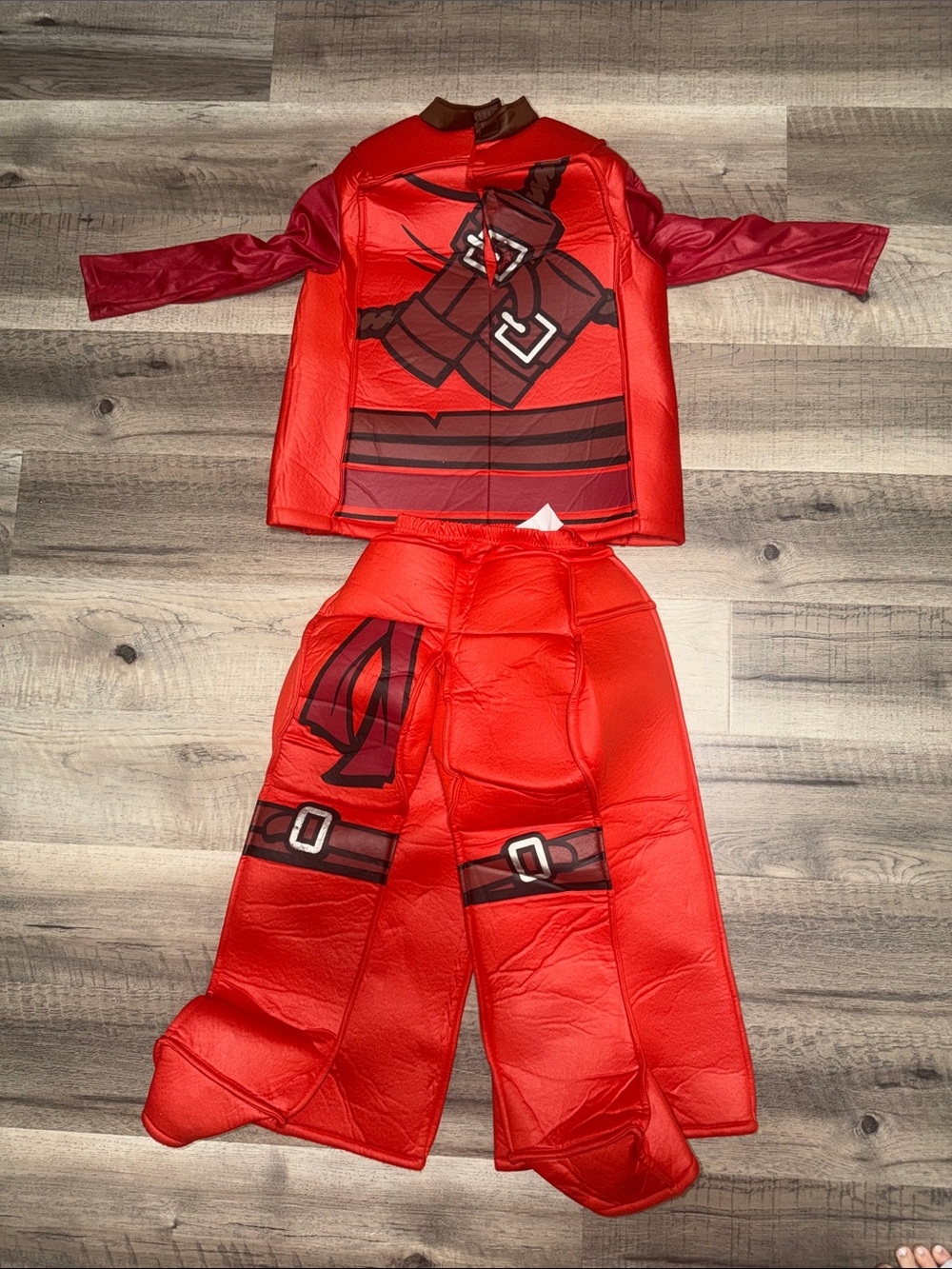 Red Lego Ninjago Kids Pirate Costume Set - Padded Top & Pants Size M 7/8